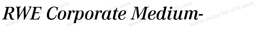RWE Corporate Medium字体转换